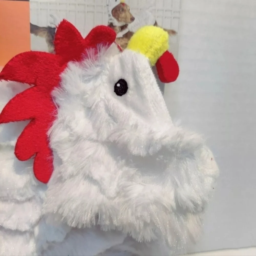 Hyde and EeK! Pet Size XS Chicken Halloween Costume Cosplay Vest Headpiece Legs